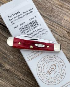 CASE XX ** 2025 DARK RED BONE CS PEACH SEED JIG TINY TRAPPER