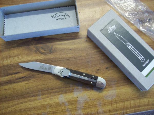 Hubertus Knife Solingen, Germany Small 08 Exotic Rare Green Micarta 5 3/4 " Open Lilyput NIB