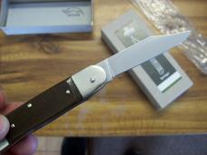 Hubertus Knife Solingen, Germany Small 08 Exotic Rare Green Micarta 5 3/4 