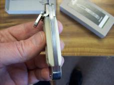 Hubertus Knife Solingen, Germany Small 08 Rare White Smooth Bone 5 3/4 " Open Lilyput NIB