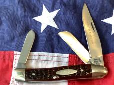 Case xx 1975 Stockman Razor Edge Knife (Mdl# 6318 HP SS P) w/ Nice Brown Derlin Handles -NOS 