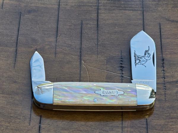Case Classic 2050 Sunfish 1995 Knife – Exotic Awabi Shell – Salesman Sample & Tin Case Classic 2050 Sunfish 1995 Knife – Exotic Awabi Shell – Salesman Sample & Tin