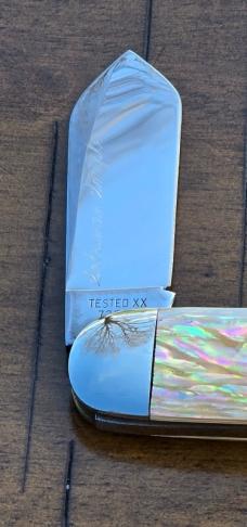 Case Classic 2050 Sunfish 1995 Knife – Exotic Awabi Shell – Salesman Sample & Tin