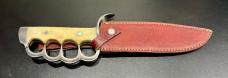 Custom Bowie-Style Fixed-Blade Knife, Bone Scales