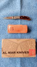 Al Mar Osprey Jigged Bone Knife Moki Japan with Leather Slipcase NIB