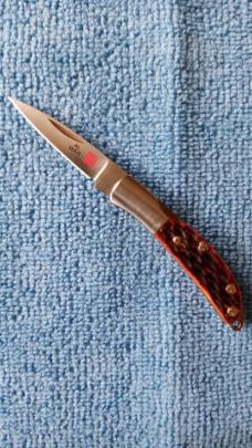 Al Mar Osprey Jigged Bone Knife Moki Japan with Leather Slipcase NIB