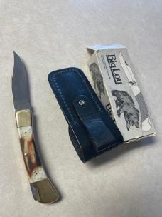 1980'S PARKER IMAI LOCK BLADE FOLDING KNIFE K-250 BIG LOU BONE W/BOX