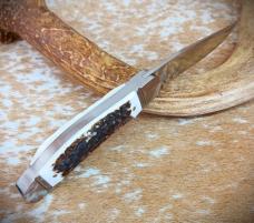 RoseCraft Blades Red Deer Stag Stinking Creek Sowbelly RCT023-STG D2 Modified Clip Point