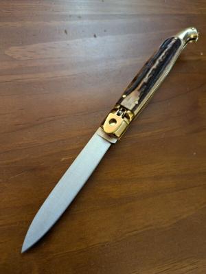 ITALIAN BRASS AND STAG 23CM-9INCH LEVERLOCK THICKALICIOUS 