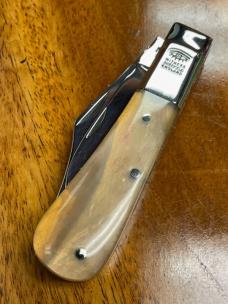Taylor's Eye Premium Custom Twin Blade Barlow Clip & Pen blades and Rams Horn scales with filing