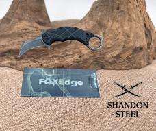 Fox Edge The Claw Emerson Wave LinerLock Karambit Knife Black G10 Handle FE-016B