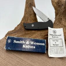 Smith & Wesson S-30 SWAT Folding Pocket Knife SW-3000G10S w/Box Serrated NOS