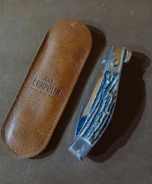 SUPER NICE 10" "LEPRE" MANIAGO ITALY "PICKLOCK" SWITCH BLADE.NICE STAG "LIKE NEW"