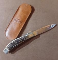 SUPER NICE 10" "LEPRE" MANIAGO ITALY "PICKLOCK" SWITCH BLADE.NICE STAG "LIKE NEW"