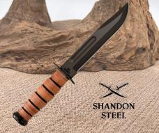 Ka-Bar 1220 U.S Army Fighting Knife 1095 High Carbon Steel 12"Black Fixed Blade