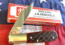 J A Henckels 1 Single Blade, Hand Forged Barlow (HK-14-B) with Premium Red Pick Bone Handles