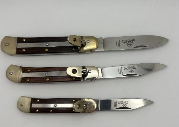 Lot of 3 Hubertus Solingen Germany Pocket knives Locking Lever Release 