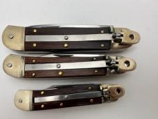 Lot of 3 Hubertus Solingen Germany Pocket knives Locking Lever Release 