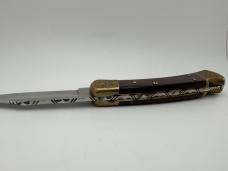 2000 Buck 110 Lock back Automatic Switchblade Engraved Bolsters Excellent 