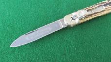 DISCONTINUED BOKER 715 STAG Lever Lock Automatic MINT 
