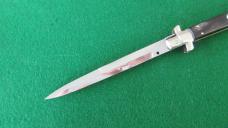 RARE c. 1950's 28cm (11") M. ITALY PICK LOCK Switchblade HORN MINT !