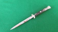 RARE c. 1950's 28cm (11") M. ITALY PICK LOCK Switchblade HORN MINT !