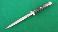 RARE c. 1950's 28cm (11") M. ITALY PICK LOCK Switchblade HORN MINT !