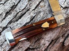GEC 990118 BURNT ORANGE SPRINGFIELD BONE WALL STREET LOCKBACK KNIFE