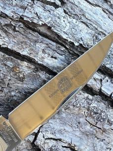 GEC 990118 BURNT ORANGE SPRINGFIELD BONE WALL STREET LOCKBACK KNIFE