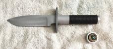 Greg Wall Custom Crane Style Hollow Handle Survival Knife And Sheath NEW