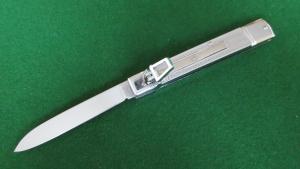 BONSA Solingen Rostfrei SLIMLNE Lever Lock Automatic Engine Turned MINT !
