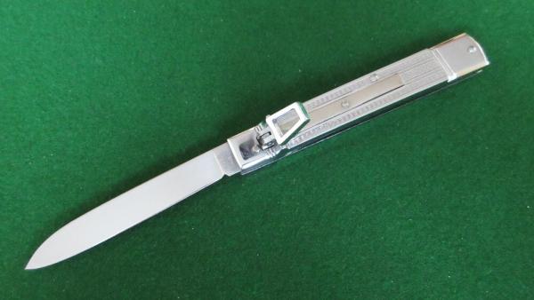 BONSA Solingen Rostfrei SLIMLNE Lever Lock Automatic Engine Turned MINT ! BONSA Solingen Rostfrei SLIMLNE Lever Lock Automatic Engine Turned MINT !