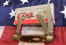 Case xx 1993 Stockman Knife Mdl# 63032 w/ Nice Brown Bone Handles -NOS