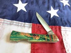 Case xx 1984 Medium Lockback (mdl# 059L SS) w/ Large Brown Bear in Wilderness Synthetic Handles -NOS
