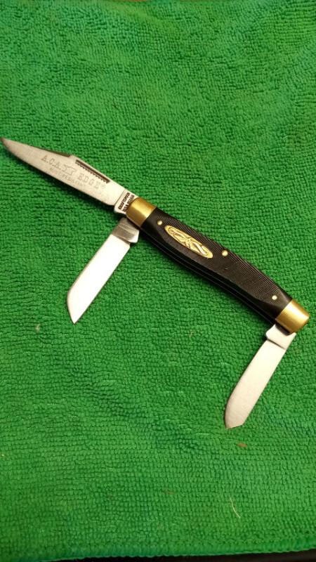 Sears Craftsman Model#95066 " A.C.E Edge" Large Stockman Pocket Knife Excellent Condition Unused
