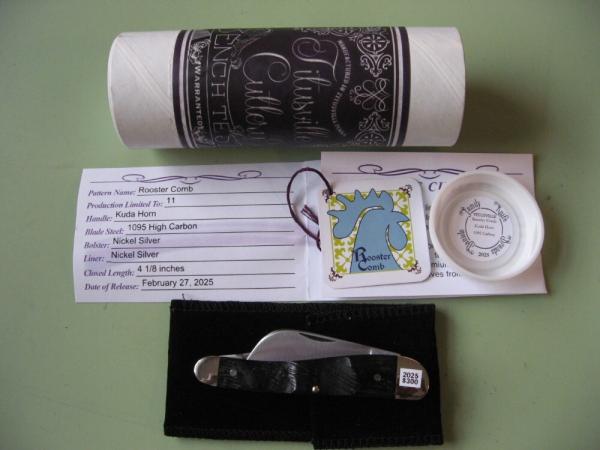   DANIELS FAMILY KNIFE BRANDS-TITUSVILLE CUTLERY-ROOSTER COMB-KUDA BONE