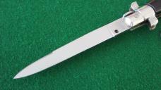 RARE c. 1960's Transition 23cm (9") Rostfrei ScriptSwivel Bolster Switchblade HORN MINT !