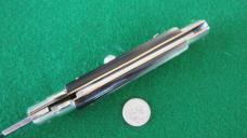 RARE c. 1960's Transition 23cm (9") Rostfrei ScriptSwivel Bolster Switchblade HORN MINT !