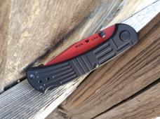 Buck 112 Ranger - May 2024 Buck of the Month - Black Aluminum Handle Red D2 Blade - New