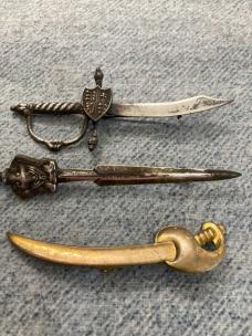 Eleven(11) Antique/Vintage Sword/Knife Lapel/Tie/Hat Pins
