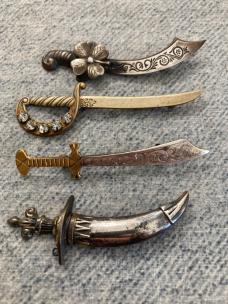 Eleven(11) Antique/Vintage Sword/Knife Lapel/Tie/Hat Pins
