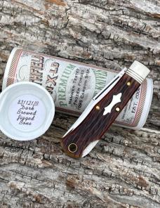 GEC NORTHFIELD ** 831121LB DARK BREWED JIGGED BONE TASCOSA LOCKBACK
