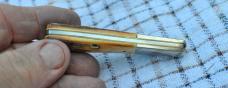 Case Made Stag Handled Damascus Spear Point Blade Barlow Factory Mint ABCA LE 1990 0654 Member #