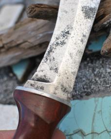 Cutco Hunting Knife Early 60's Tang Stamped 1065 USA made 10 1/2" OAL Lamb Designed Gator Sheath