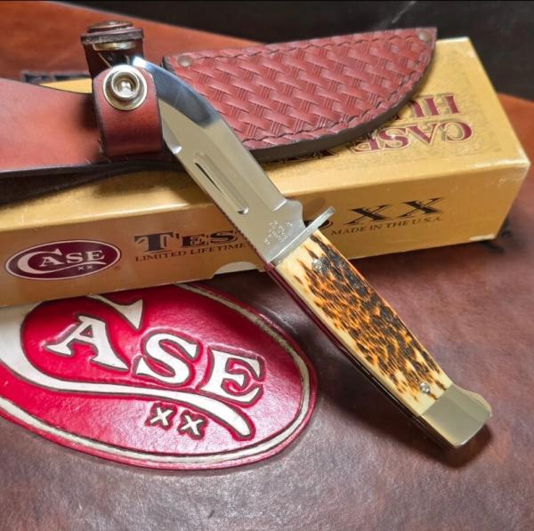 2006 Case XX Amber Bone Mini Slab Side Hunter
