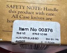 2006 Case XX Amber Bone Mini Slab Side Hunter