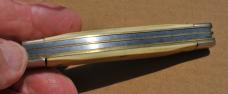 Sears Craftsman Stockman Beige Smooth Delrin Long Pull Used Tight All Blades Snap Nickel Bolsters