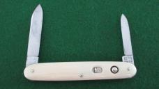 c .pre-1948 SCHRADE CUT CO. 3-3/8" DOUBLE Switchblade Imitation Ivory Unused