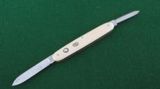 c .pre-1948 SCHRADE CUT CO. 3-3/8" DOUBLE Switchblade Imitation Ivory Unused