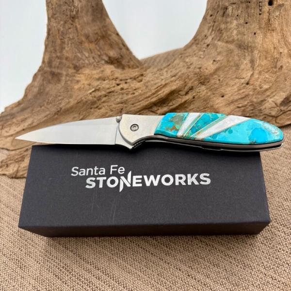 Santa Fe Stoneworks Kershaw Leek Jewelry Collection Turquoise Mother of Pearl